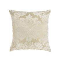 Capa Para Almofada Em Tecido Jacquard Bege Medalhão