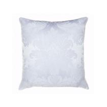 Capa Para Almofada Em Tecido Jacquard Branco Medalhão