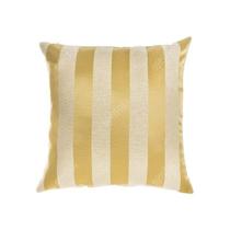 Capa Para Almofada Em Tecido Jacquard Dourado Listrado