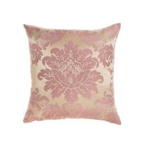 Capa Para Almofada Em Tecido Jacquard Rosa Envelhecido E Dourado Medalhão