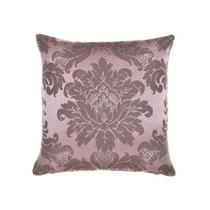 Capa Para Almofada Em Tecido Jacquard Rose E Marrom Medalhão