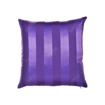 Capa Para Almofada Em Tecido Jacquard Roxo Listrado