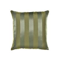Capa Para Almofada Em Tecido Jacquard Verde Musgo Listrado