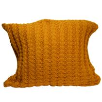 Capa para almofada em tricot 48 x 48cm trançada Caramelo