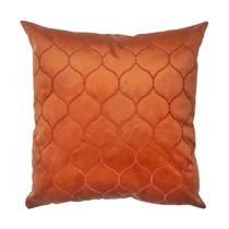 Capa para Almofada em Veludo Bordado Supreme Quadrada Terracota