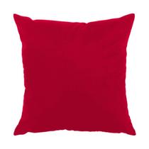 Capa para Almofada em Veludo Liso Quadrada 50x50 Vermelho Capa para Almofada em Veludo Liso Quadrada 50x50 Vermelho