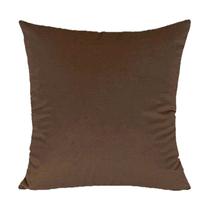 Capa para Almofada em Veludo Liso Quadrada 60x60 Marrom Camurça