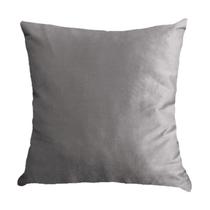 Capa para Almofada em Veludo Liso Quadrada Cinza Claro Capa para Almofada em Veludo Liso Quadrada Cinza Claro