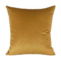 Capa para Almofada em Veludo Liso Quadrada Mostarda Capa para Almofada em Veludo Liso Quadrada Mostarda