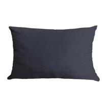 Capa para Almofada em Veludo Liso Retangular 60x40 Cinza Chumbo