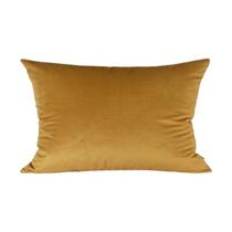 Capa para Almofada em Veludo Liso Retangular 60x40 Mostarda