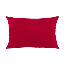 Capa para Almofada em Veludo Liso Retangular 60x40 Vermelho