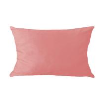 Capa para Almofada em Veludo Liso Retangular Rose