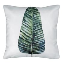 Capa Para Almofada Folha Planta Minimalista de Sarja 45x45 cm