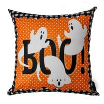 Capa para Almofada Halloween Boo Xadrez 329130 43x43 Cm Belchior