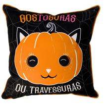 Capa para Almofada Halloween Gostosuras ou Travessuras 43x43cm Belchior Uniq