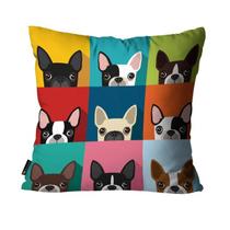 Capa para Almofada Mdecore Bulldog Colorida Capa para Almofada Mdecore Bulldog Colorida