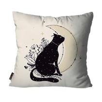 Capa para Almofada Mdecore Gato Off White