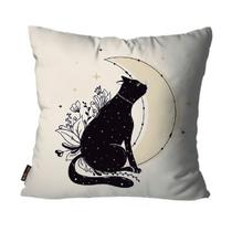 Capa para Almofada Mdecore Gato Off White