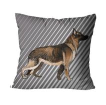 Capa para Almofada Mdecore Pastor Alemão Cinza