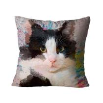 Capa Para Almofada Mdecore Pets 45x45cm - Gato C Capa Para Almofada Mdecore Pets 45x45cm - Gato C