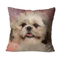 Capa Para Almofada Mdecore Pets 45x45cm - Shih-tzu Bg