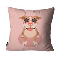 Capa para Almofada Mdecore Pit Bull Rosa