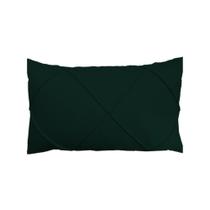 Capa para Almofada Retangular 30x50cm Linho Drapeada Lisa Verde Dud Almofadas