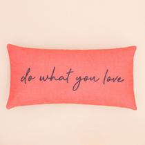 Capa para Almofada Retangular Vermelha Frase "Do What You Love" - Home Cartoon