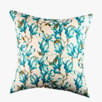 Capa para Almofada STMHome Suede Estampada 42 X 42 Flor Azul Capa para Almofada STMHome Suede Estampada 42 X 42 Flor Azul