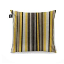Capa para Almofada Tecido Estampado Listras Cinza e Amarelo D74 - D'rossi Capa para Almofada Tecido Estampado Listras Cinza e Amarelo D74 - D'rossi