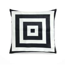 Capa para Almofada Tecido Veludo Quadrado Preto e Branco - D'rossi Capa para Almofada Tecido Veludo Quadrado Preto e Branco - D'rossi