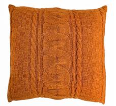 Capa para almofada tricot wrin terracota - quadrada - Díspar Design