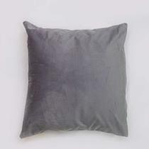 Capa para Almofada Veludo Cristal 45cm x 45cm Cinza Zen