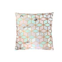 Capa Para Almofadas Sofá Ou Cama Com Design Marmorizado Lindo 100% Poliéster 45x45Cm