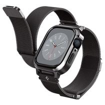 Capa para Apple Watch com pulseira Spigen Metal Fit Pro 45 mm