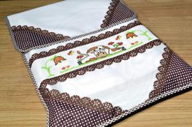 Capa para Assadeira Vaquinha com Flores Capa para Assadeira Vaquinha com Flores