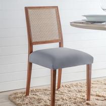 Capa Para Assento De Cadeira Jantar Malha Suplex Kit Com 2 Peças - Adomes