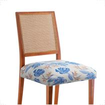 Capa Para Assento De Cadeira Malha Estampada Decoração Sala Jantar Protege Estofado