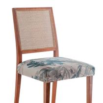 Capa Para Assento De Cadeira Sala Jantar Banco Malha Estampada Decoração Cozinha