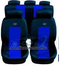 capa para banco de carro em couro cor azul a HB20 2020 - gj acessorios