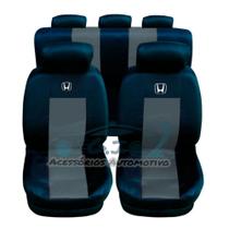 capa para banco de carro em couro cor preto/cinza Accord 1998 2003