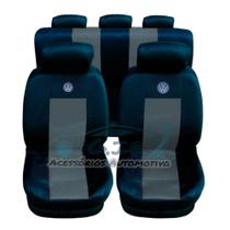 capa para banco de carro em couro cor preto/cinza saveiro 2010 capa para banco de carro em couro cor preto/cinza saveiro 2010