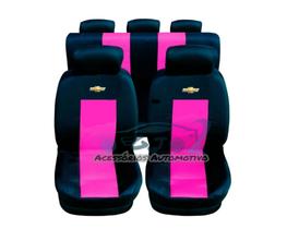 capa para banco de carro em couro cor rosa Agile 2013