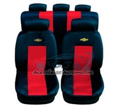 capa para banco de carro em couro cor vermelho agile 2009a13