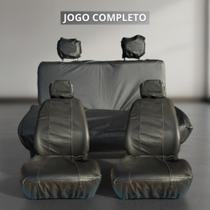 Capa Para Banco de Carro Em Couro Proteção Impermeável Preto e Cinza Capa Para Banco de Carro Em Couro Proteção Impermeável Preto e Cinza