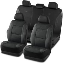 Capa para banco de carro Skechers com espuma viscoelástica, compatível com airbag Capa para banco de carro Skechers com espuma viscoelástica, compatível com airbag