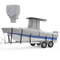 Capa para barco RVMasking 22-24 pés T-Top impermeável cinza