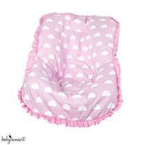 Capa para bebê conforto 100% algodão Nuvem rosa