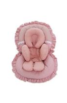 Capa para Bebê Conforto + Apoio Anatômico Redutor - Rosé